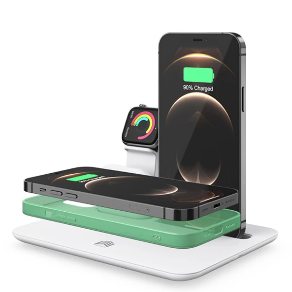 ALLY 4 in1 15W Kablosuz Hızlı Şarj Standı İPhone+İwatch+AirPods Pro Wireless-(5775) - Görsel 6