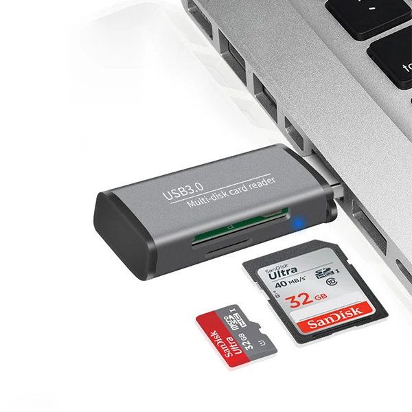 ADS-105 USB 3.0 Hızlı Card Reader SD/TF Hafıza Kart Okuyucu-(5775) - Görsel 3