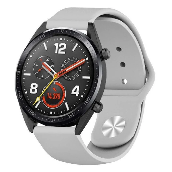 Ally 20MM Galaxy Watch 42MM/ Active 1-2/ S2 Classic Kayış Kordon Silikon-(5775) - Görsel 2