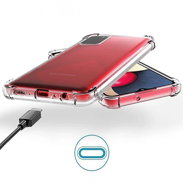 SM Galaxy A02S - M02S Anti-Drop Shockproof Darbe Emici Silikon Kılıf-(5775) - Görsel 4