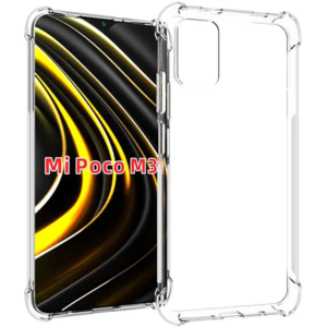 Xiaomi POCO M3 Kamera Korumalı Shockproof Darbe Emici Silikon Kılıf-(5775)