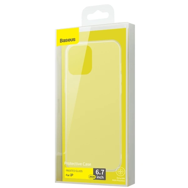 Baseus Frosted Glass iPhone 12 Pro Max 6.7inch Shockproof Koruyucu Kılıf-(5775) - Görsel 5