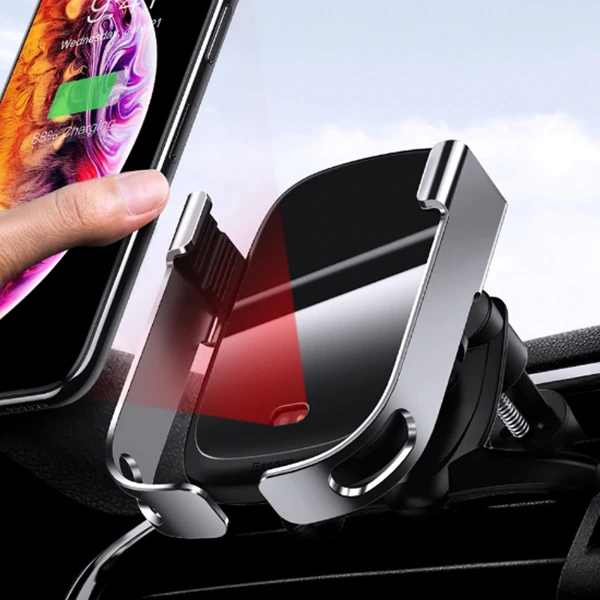 Baseus Rock-Solid Tam Otomatik 10W Wireless Kablosuz Araç Şarj Tutucu-(5775) - Görsel 4