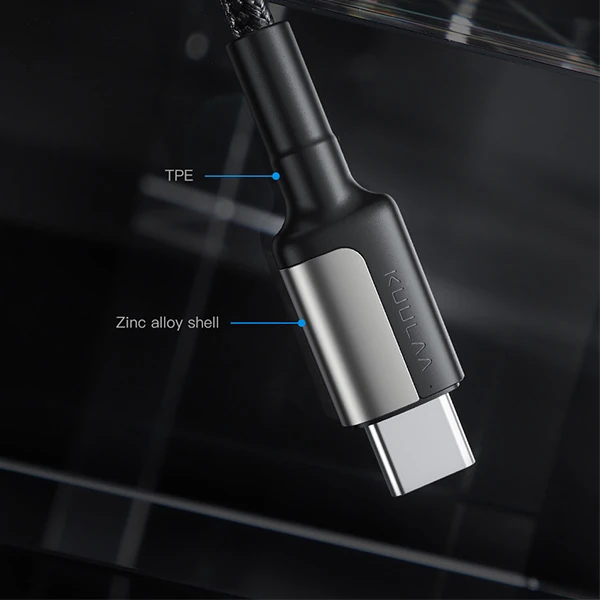 KUULAA Type C Type-C PD 60W QC4.0 Hızlı Şarj ve Data Kablosu 1Metre-(5775) - Görsel 3