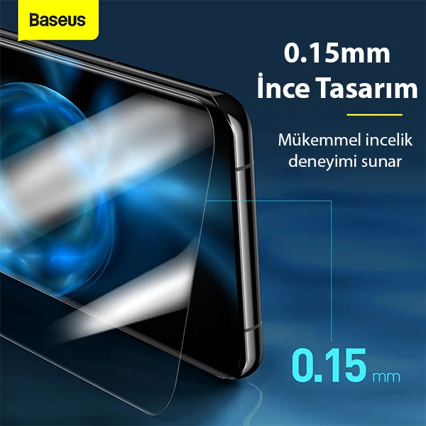 BASEUS Huawei P50 0.15mm Full Darbe Emici Ekran Koruyucu 2 Adet Set-(5775) - Görsel 3