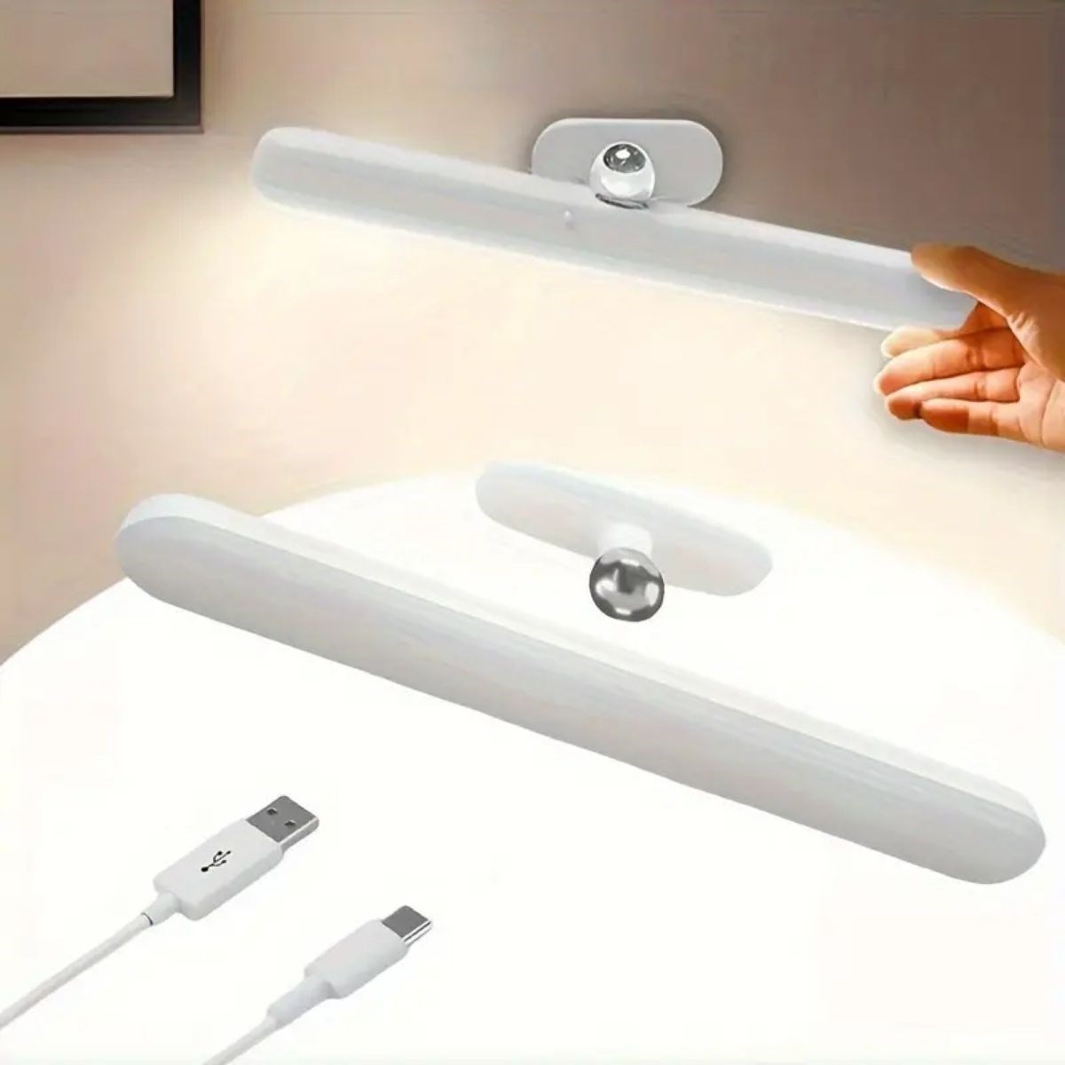 Dokunmatik USB İle Şarj Olabilen 27 cm Led Aydınlatma Makyaj Aynası Işığı