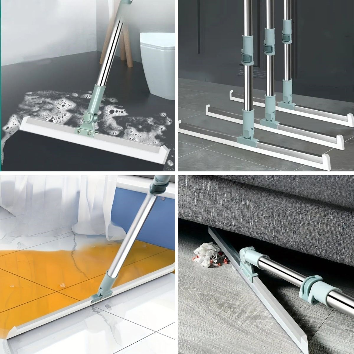 Teleskopik Oynar Başlıklı Cam,Zemin Silme Aparatı Çekçek - Görsel 2