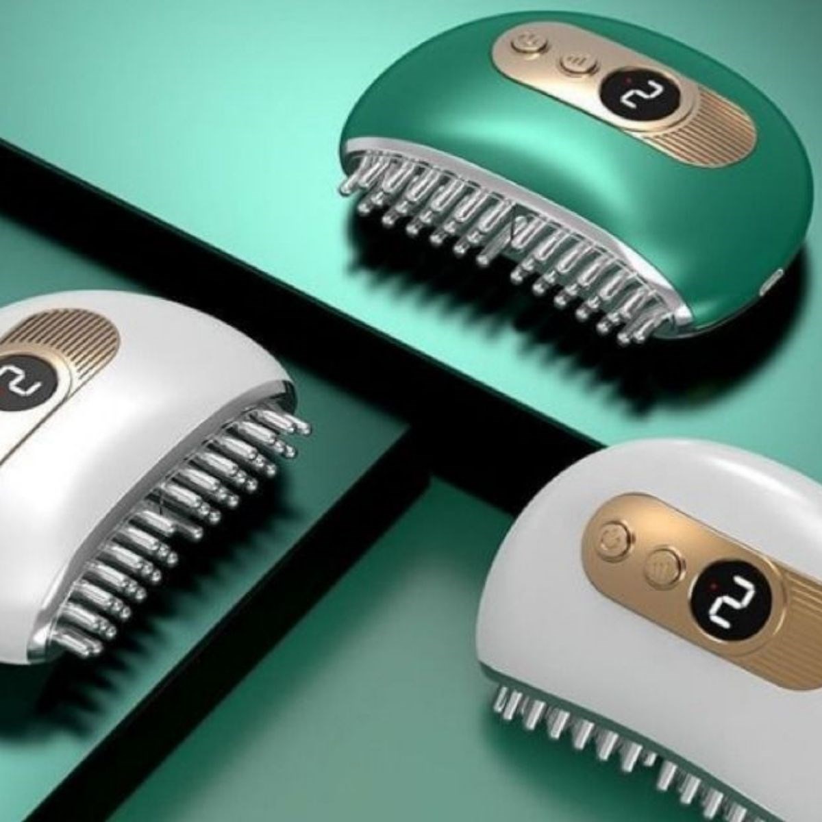 1 Adet Akıllı Elektrik Akımlı EMS Titreşimli Masaj Tarağı Kademeli Yüz Masaj Aleti Aparatı - Görsel 2