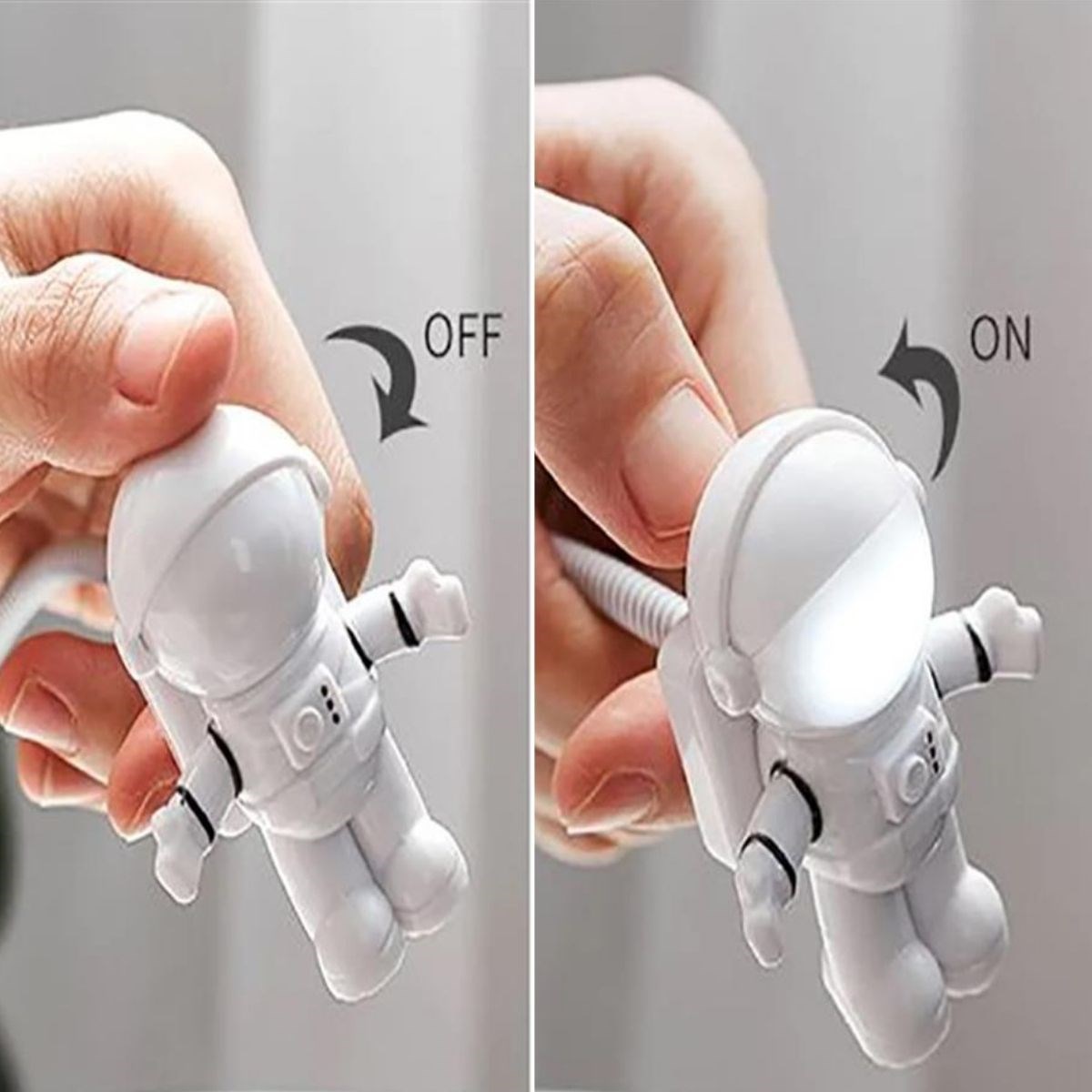 USB Astronot Gece Lambası, Masa Lambası, Kitap Okuma Lambası Işığı - Görsel 5