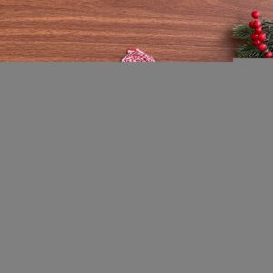 10 Parça Kırmızı Beyaz İpli Fiyonk Model Ahşap Yılbaşı Ağaç Süsü