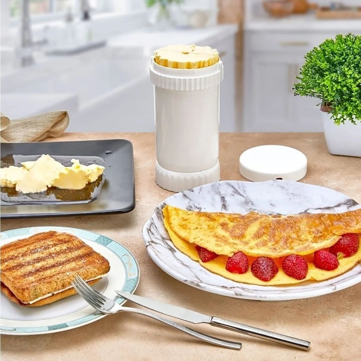 Tereyağı Sürme, Yayma, Saklama, Kesme Aparatı, Tereyağlık - Görsel 5