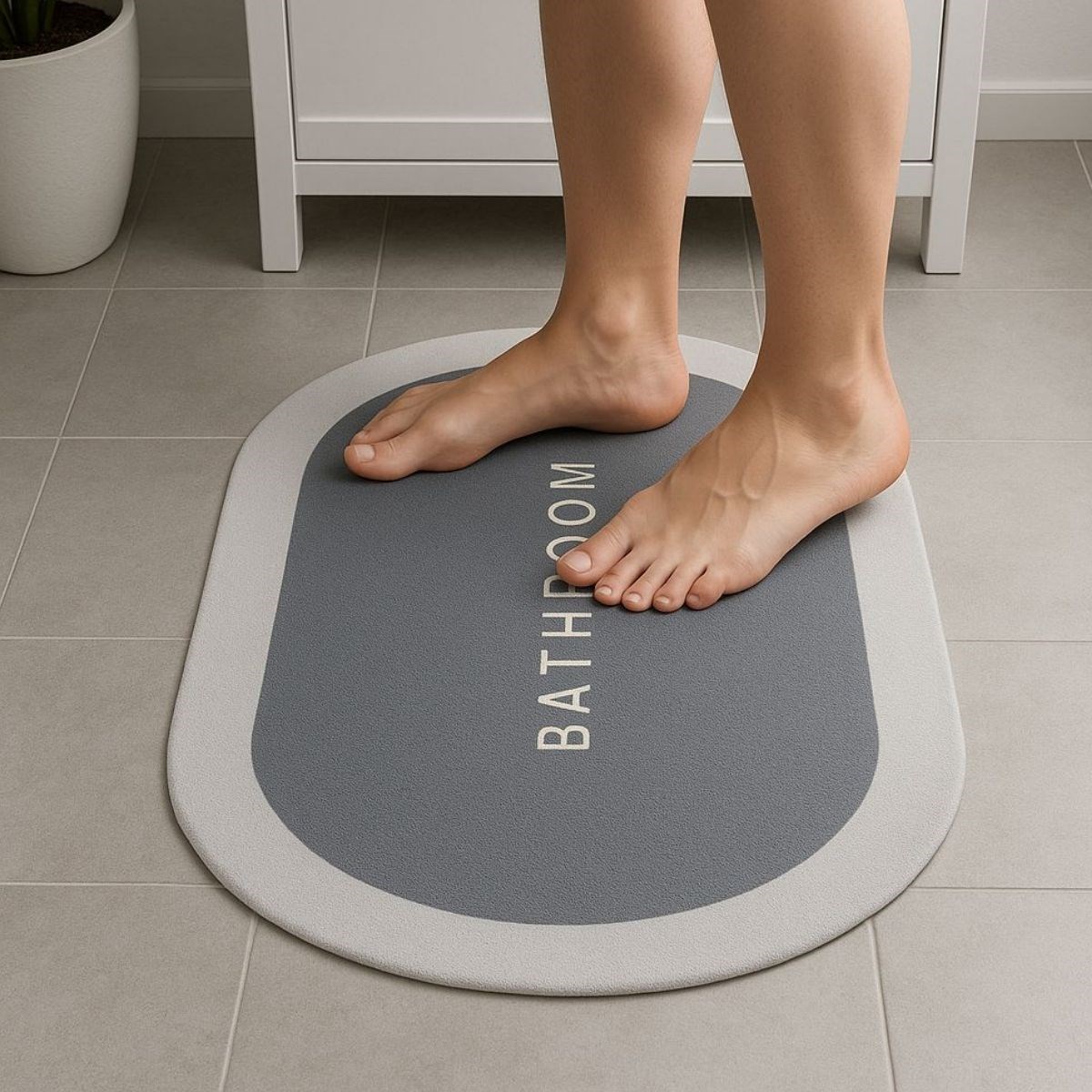 Sihirli Süper Su Emici Kaymaz Tabanlı Oval Paspas 40*60 cm - Görsel 2