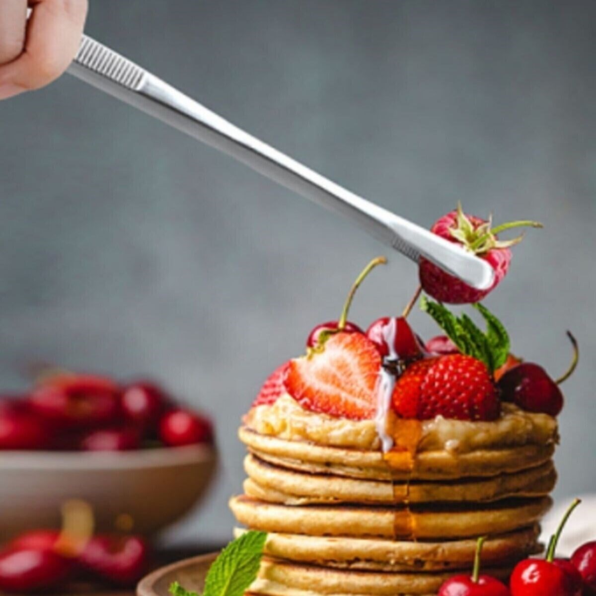 Yiyecek Servis Maşası Air Fryer Master Chef Şef Cımbızı Et Kızartma Barbekü Aleti 30 Cm - Görsel 3