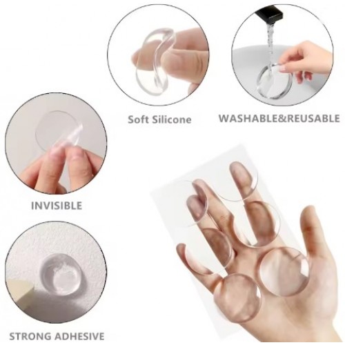 Şeffaf Silikon Mobilya ve Kapı Durdurucu Darbe Pedi 6 lı - Görsel 3