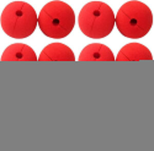 Kırmızı Renk Sünger Palyaço Burnu Takma Burun 10 Adet