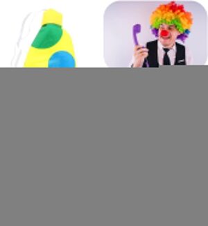 Palyaço Kravatı Lastikli Geniş Kesim 17x37 cm