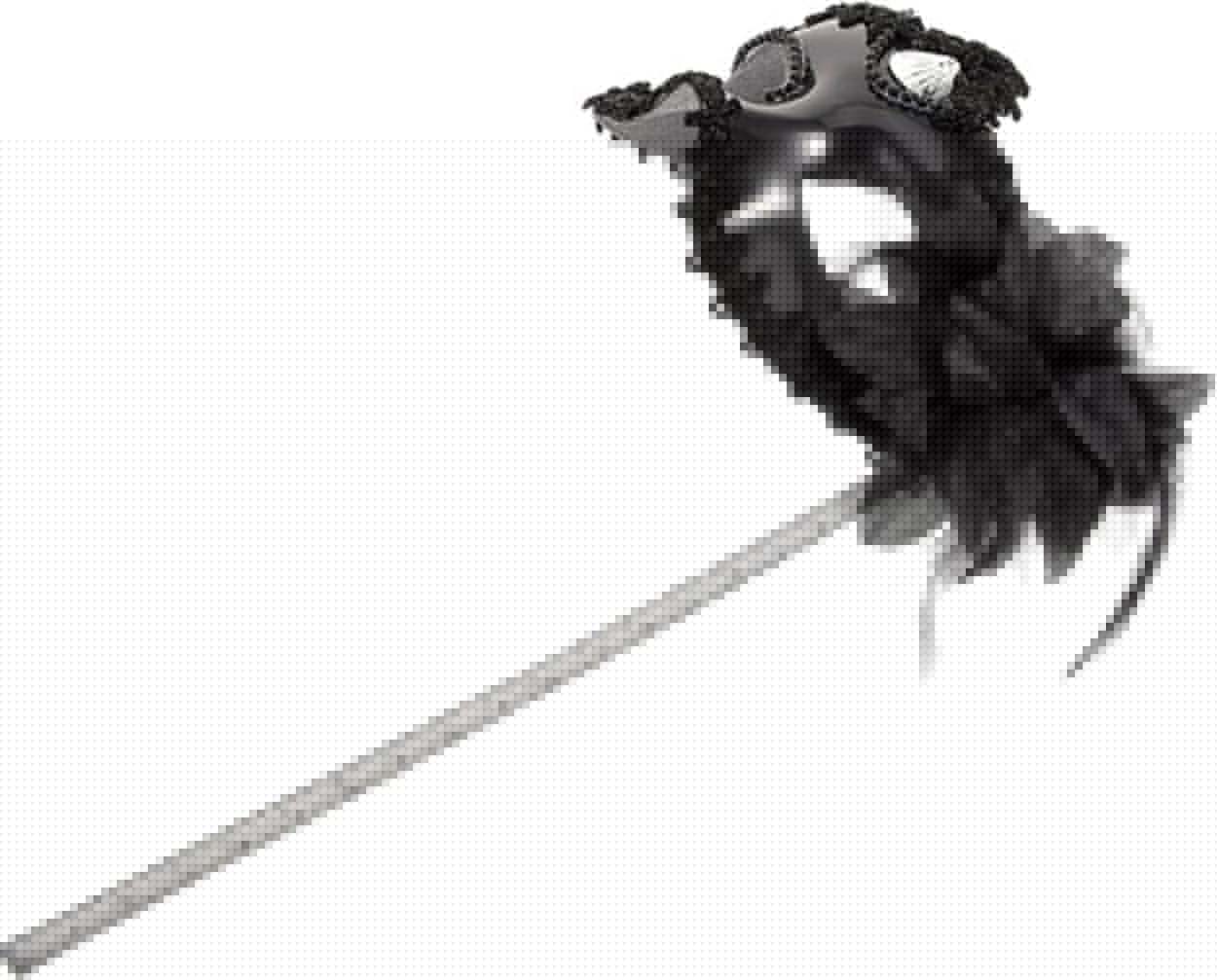 Siyah Işıltılı Tutmalı Fotoğraf Çekimi Maskesi 18x29 cm - Görsel 4