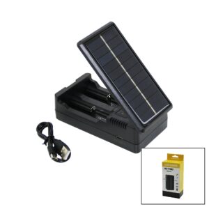 LI-ION CHARGER MS-TYN82  SOLAR - GÜNEŞ ENERJİLİ   2Lİ   PİL ŞARJ  ALETİ  1200mA