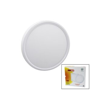 NİSALUCE EPL-24SÜ 24W BEYAZ METAL KASA SIVA ÜSTÜ YUVARLAK LED SLİM PANEL 1680LM BEYAZ=6500K 30.000 SAAT ÖMÜR