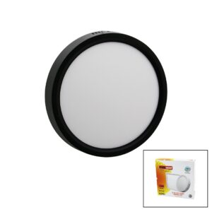 NİSALUCE EPL-18SÜ 18W SİYAH METAL KASA SIVA ÜSTÜ YUVARLAK LED SLİM PANEL 1260LM BEYAZ=6500K 30.000 SAAT ÖMÜR