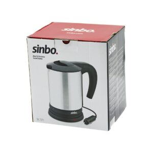 SİNBO SK-7371  12V  ARAÇ İÇİ KETTLE  PASLANMAZ ÇELİK  SU ISITICISI  0.8LT   120W   ÇAKMAKLIK FİŞLİ   PLASTİK KAPAK - KULP