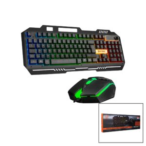 EVEREST HKM-X86 QUİN  GÖKKUŞAĞI IŞIKLI  USB KABLOLU  KLAVYE - MOUSE  SET  150CM KABLO