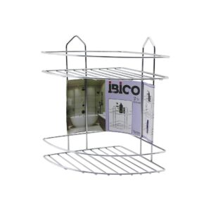 2 KATLI - ÜÇGEN   KROM   METAL  BANYO KÖŞELİK - DUŞKABİN RAF
