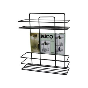SİYAH  2 KATLI - DİKDÖRTGEN   METAL  BANYO KÖŞELİK - DUŞKABİN RAF - ŞAMPUANLIK