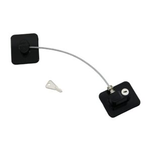 SİYAH PLAKA   HALATLI  EMNİYET KİLİT  5X6CM YAPIŞKANLI MONTAJ=2PCS PLAKA   HALAT=18.8CM