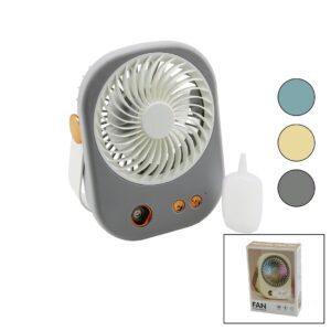 SU SPREYLİ USB MİNİ FAN 15.5X12CM MASA ÜSTÜ USB ŞARJLI 2İN1 KULP=TAŞIMA - DURUŞ 3 KADEME HIZ BJJ-566