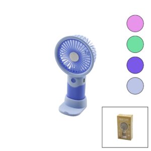 USB ŞARJLI MİNİ EL FANI ÇAP:8.4 - Y:16CM SABİT BAŞLIK 3-KADEME HIZT ELEFONLUKLU MASAÜSTÜ AYAK VANTİLATÖR