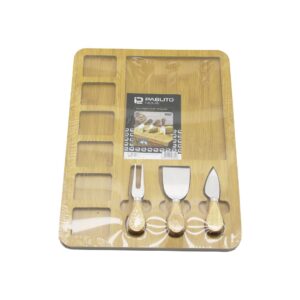 DİKDÖRTGEN  6+1 BÖLMELİ   MDF  KAHVALTI PEYNİR SUNUM PANOSU 3 BIÇAK=AHŞAP SAP 30X39.5CM