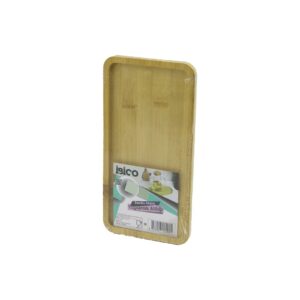 DİKDÖRTGEN AHŞAP BAMBU YAĞDANLIK ALTLIK MİNİ TEPSİ 12 X 23.4 X 0.8CM