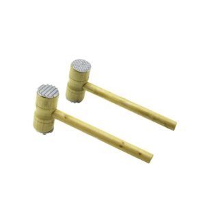 METAL ÇİFT BAŞLI AHŞAP SAPLI TOKMAK - ET DÖVECEK TOKMAK= 4.3 X 10CM SAPLI=25.5CM