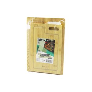 2PCS SETD.DÖRTGEN KENARLI - OVAL DELİKLİ AHŞAP BAMBU KESİM PANOSU - KESME TAHTASI 18X28X1CM--22X32X1CM