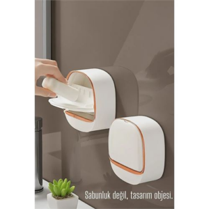 HSNET Tasarım Obje 2 Lİ Sabunluk - Kendinden Yapışkanlı Sabunluk
