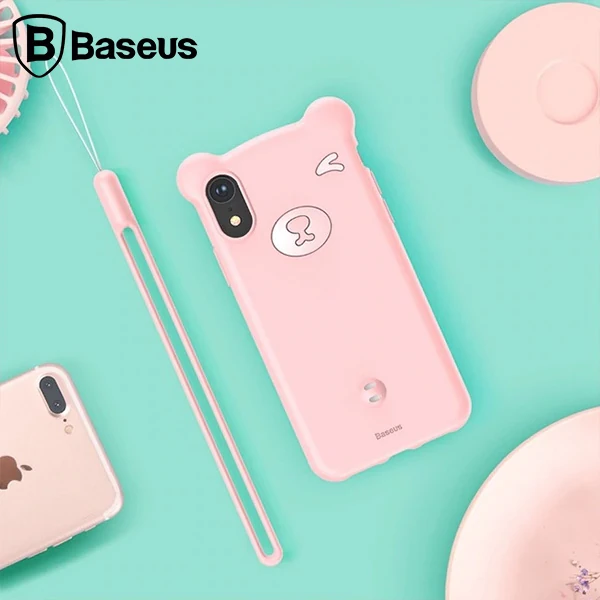 Baseus İPhone Xs Max Bear Sevimli Ayı Figür Soft Silikon Kılıf-(5775) - Görsel 2