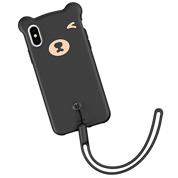 Baseus İPhone Xs Max Bear Sevimli Ayı Figür Soft Silikon Kılıf-(5775) - Görsel 3