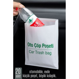 HSNET Pratik Çöp Poşeti - Yapışkanlı Çöp Poşeti 20 Lİ PAKET