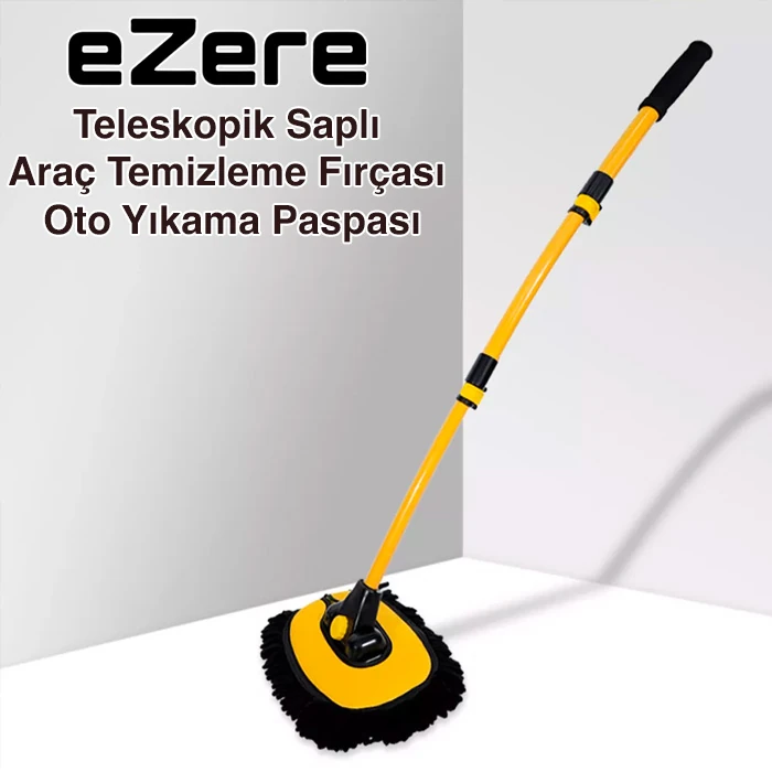 EZERE LS-426 Teleskopik Araç Temizleme Fırçası Oto Yıkama Paspası-(5775) - Görsel 2