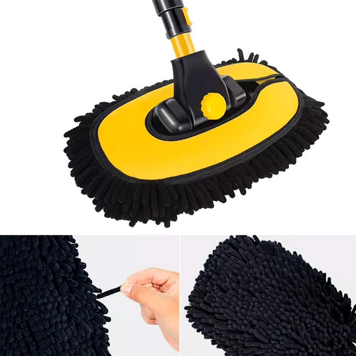 EZERE LS-426 Teleskopik Araç Temizleme Fırçası Oto Yıkama Paspası-(5775) - Görsel 4