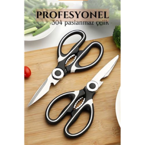 HSNET Tavuk Makası Profesyonel 304 Çelik Mutfak Makası