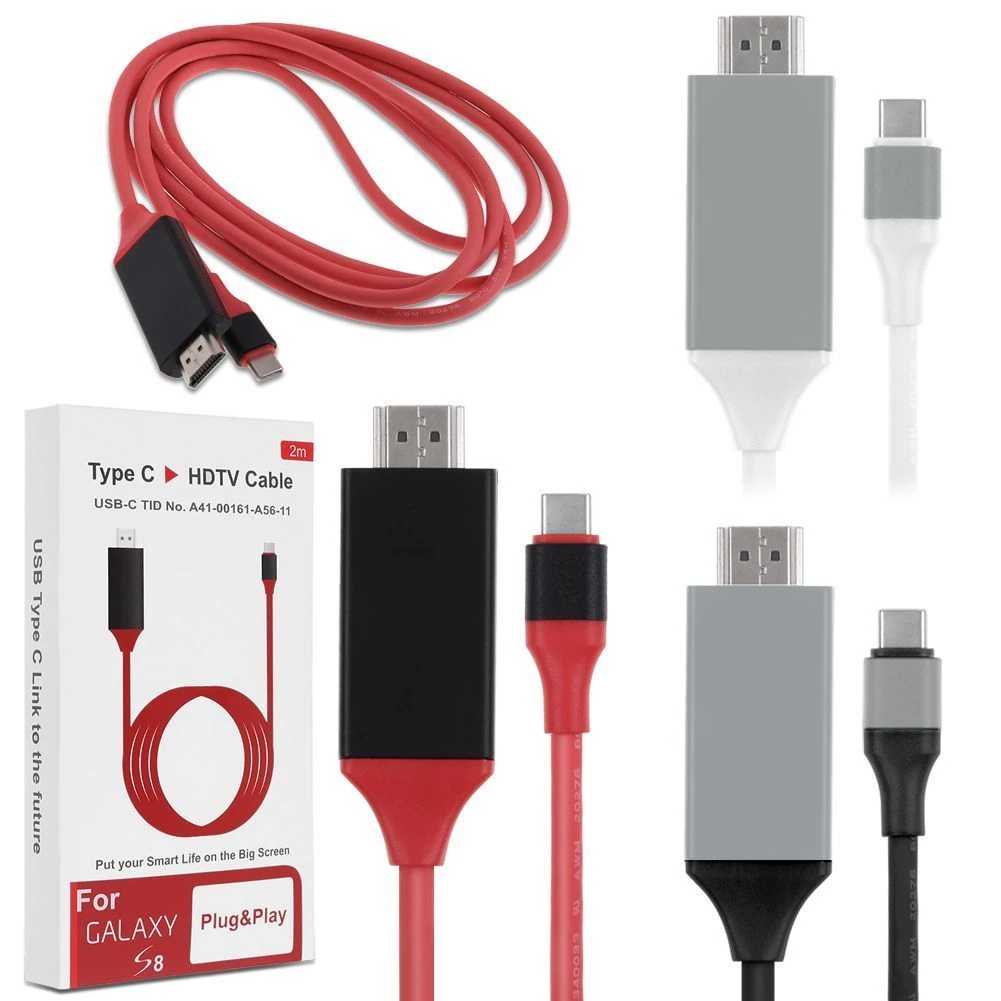 Usb 3.1 Type-C Hdtv Hdmı 4k 30hz Uhd Kablo 2m-(5775) - Görsel 2