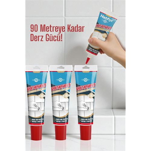 HSNET Beyaz Derz Dolgu Macunu Fayans Arası Temizlik ve Yenileme Çözümü 90 Metre