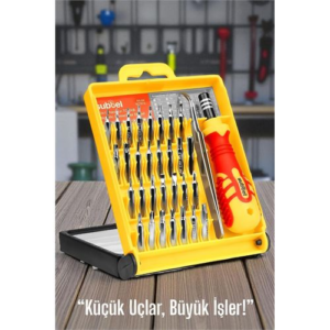 HSNET 32 Parça Hassas Tornavida Seti – Manyetik Uçlu | Elektronik Saat Telefon Tamiri İçin