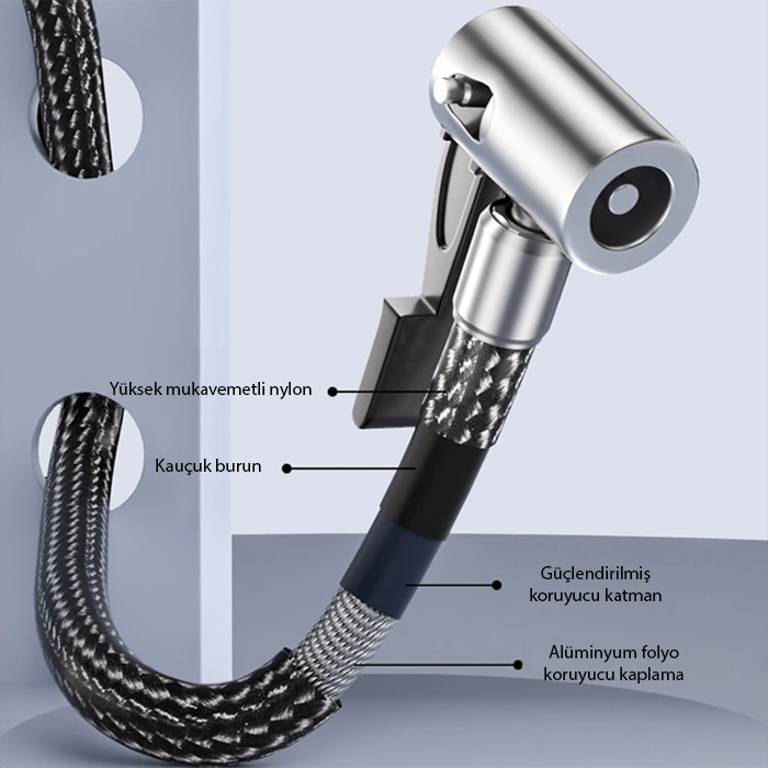 Ally ST-5523 LED Işıklı Taşınabilir Hava Pompası Kompresör Araç Lastik Şişirme Makinesi-(5775) - Görsel 4