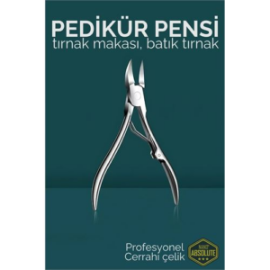 HSNET Pedikür Makası - Tırnak Makası - Batık Tırnak Makası Profesyonel Cerrahi Çelik