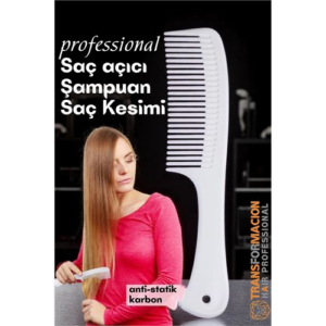 HSNET Dolaşık Saç Açıcı Tarak - Şampuan Saç Boyası Tarağı - Geniş Dişli Saç Kesim Tarağı Profesyonel