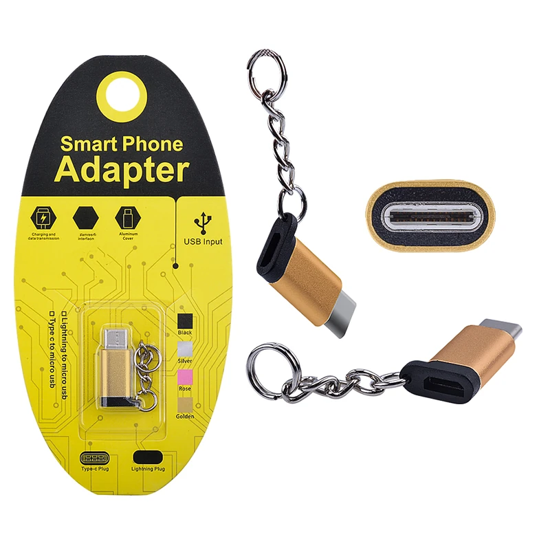 Mikro USB to Type C Dönüştürücü Çevirici Anahtarlıklı Başlık-(5775)