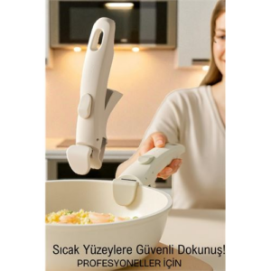 HSNET Profesyonel Kıskaçlı Tencere Tava Tutucu – Isıya Dayanıklı Güvenli Kavrama